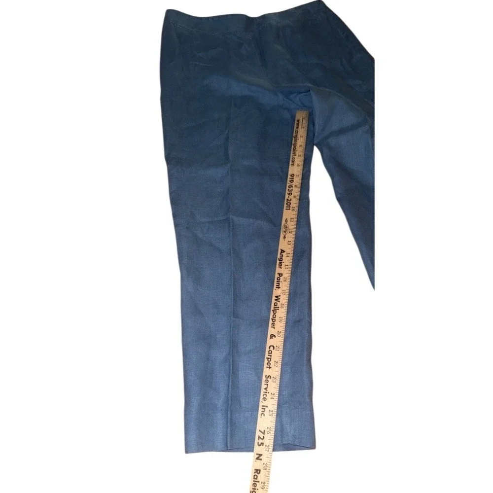 Rafaella Pant Suit Set Womens Size 14 Blue Shimmer Blazer Jacket‎ & Pants